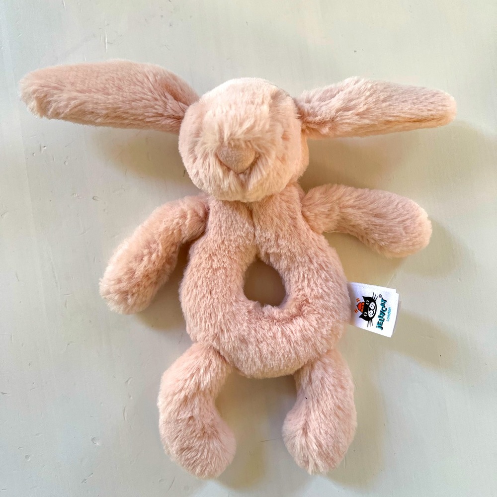 Practically New Jellycat Blush Bunny Rattle